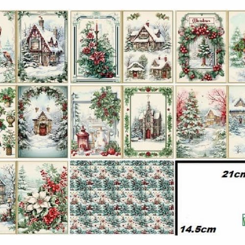 8 papiers décor hiver -al3