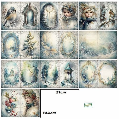 10 papiers décor la neige -al5