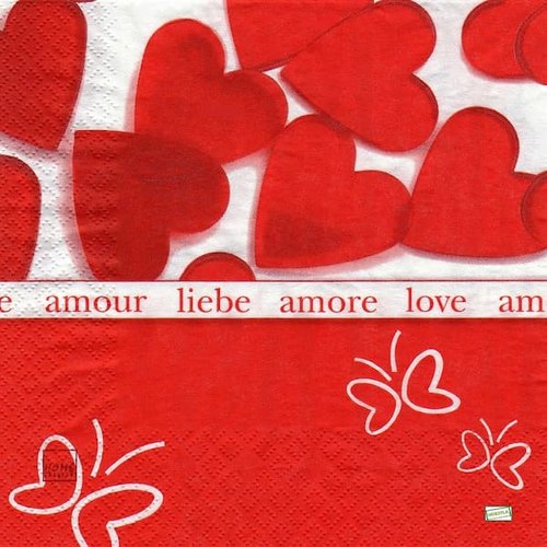 2 serviettes papier - les coeurs -8