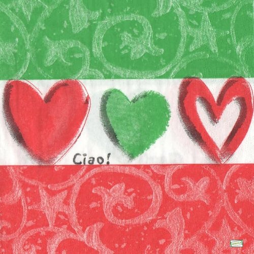 2 serviettes papier - les coeurs -30