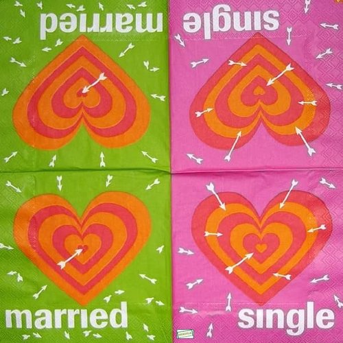 2 serviettes papier - les coeurs -34