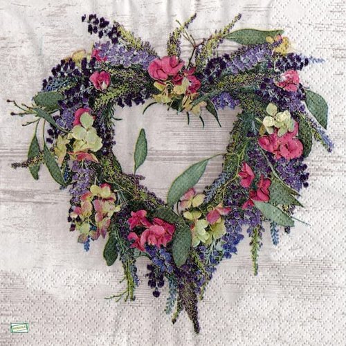 2 serviettes papier - les coeurs -55