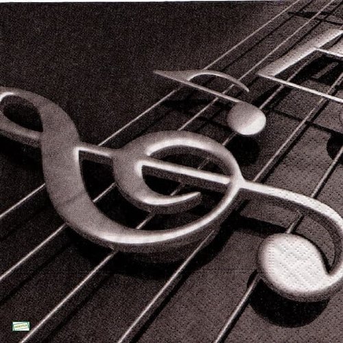 2 serviettes papier - musique -6