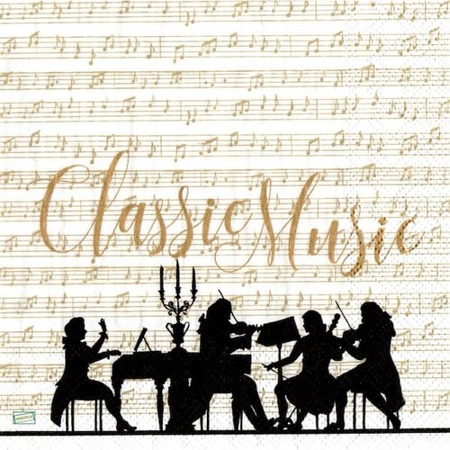 2 serviettes papier - musique -14