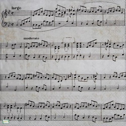 2 serviettes papier - musique -26