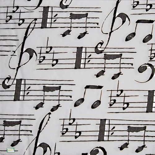2 serviettes papier - musique -27