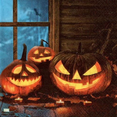 2 serviettes papier - halloween -1