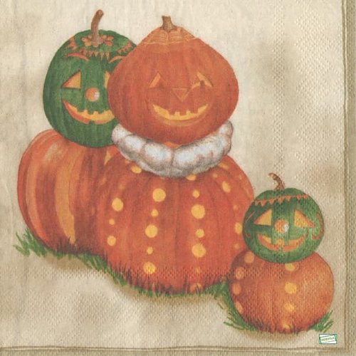 2 serviettes papier - halloween -4