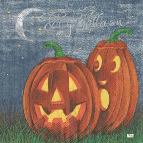 2 serviettes papier - halloween -5