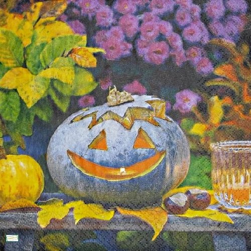 2 serviettes papier - halloween -12