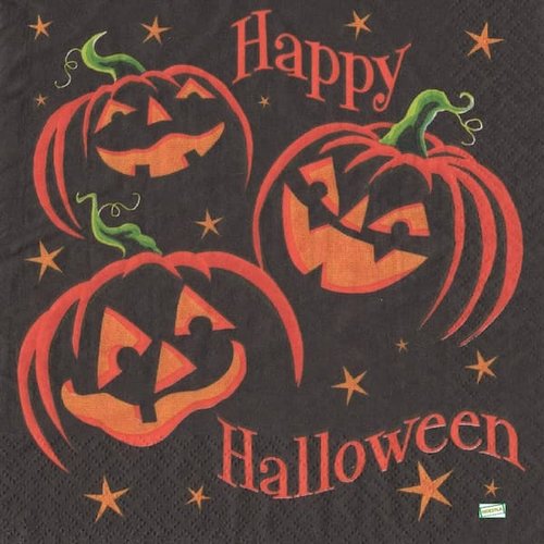 2 serviettes papier - halloween -19