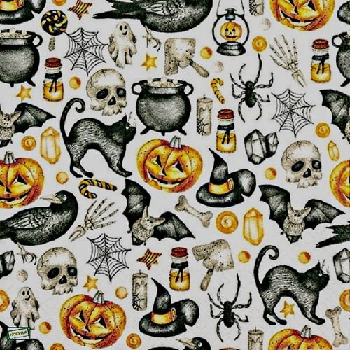 2 serviettes papier - halloween -21