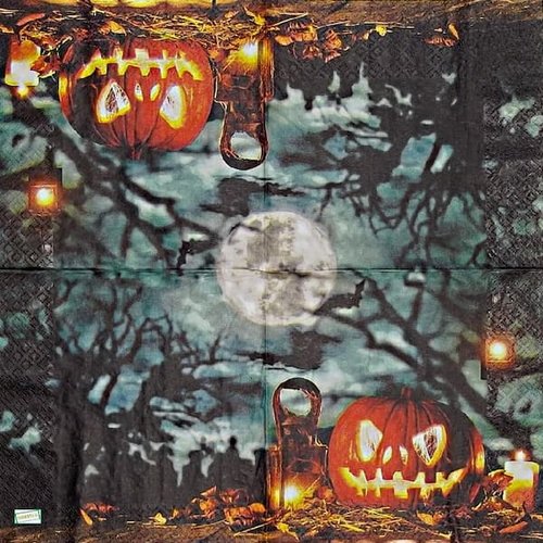 2 serviettes papier - halloween -27
