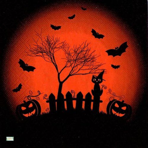 2 serviettes papier - halloween -31