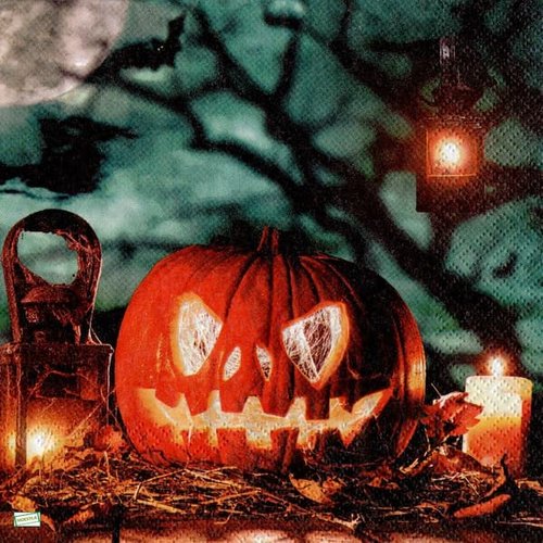 2 serviettes papier - halloween -32