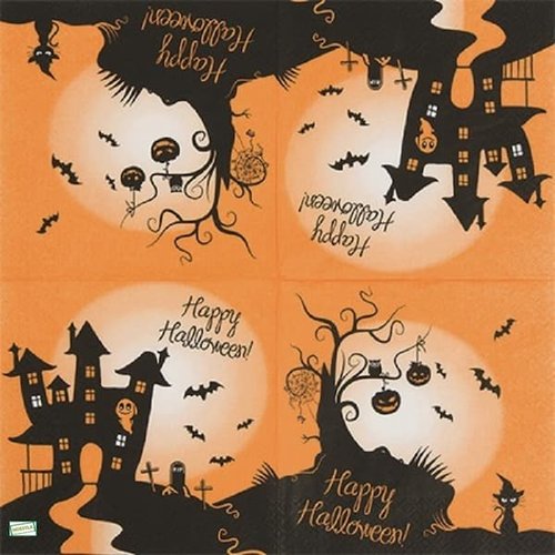 2 serviettes papier - halloween -34