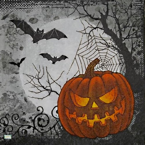 2 serviettes papier - halloween -35