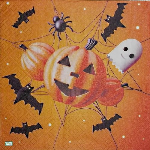 2 serviettes papier - halloween -37