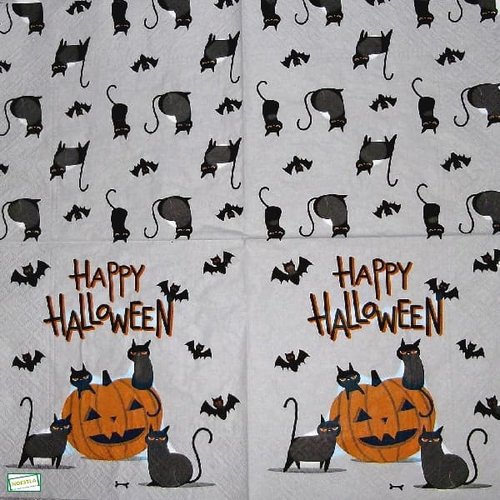 2 serviettes papier - halloween -23
