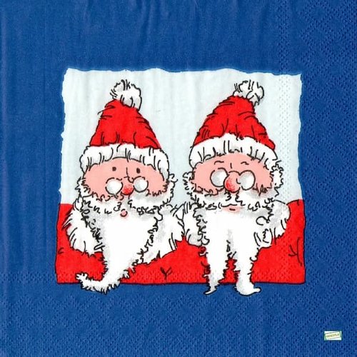 2 serviettes papier -père noêl- 72