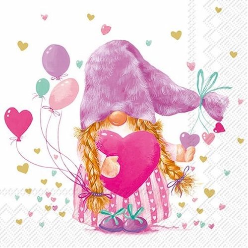 2 serviettes papier - nains.lutins -104