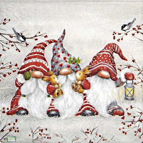 2 serviettes papier - nains.lutins -109