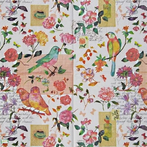 2 serviettes papier - les oiseaux-29
