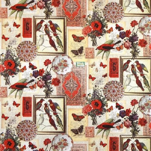 2 serviettes papier - les oiseaux-60