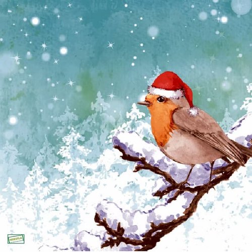 2 serviettes papier - les oiseaux-105