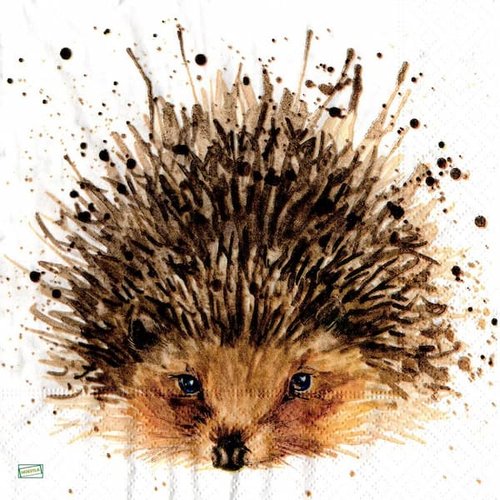 2 serviettes papier -animaux bois -117