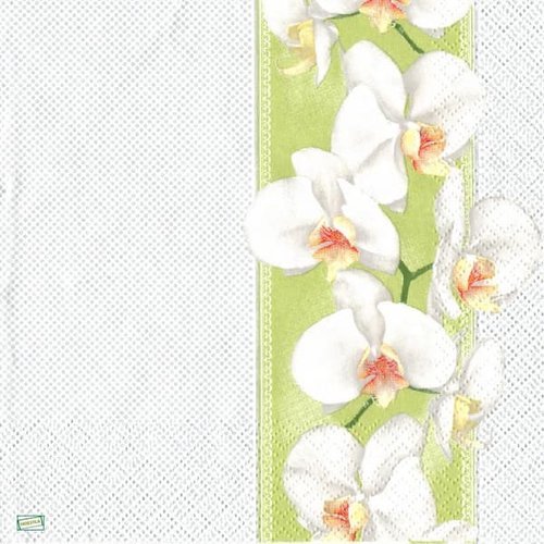 2 serviettes papier - orchidés lys -55