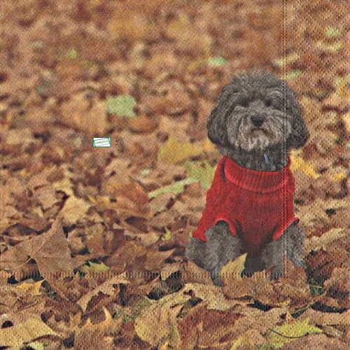 2 serviettes papier - chiens - 35