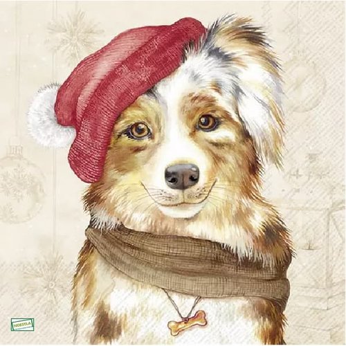 2 serviettes papier - chiens - 46