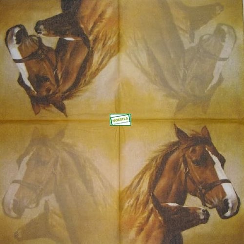 2 serviettes papier - les chevaux -33
