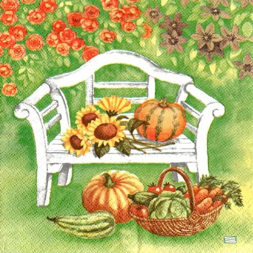 2 serviettes papier - légumes -8