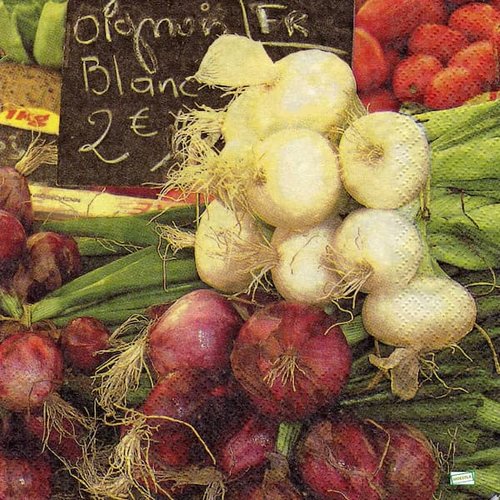 2 serviettes papier - légumes -10
