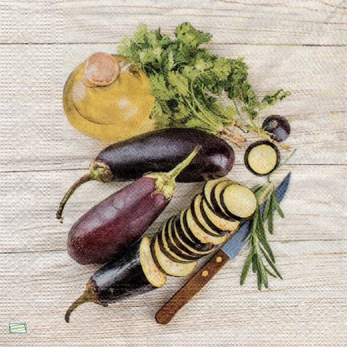 2 serviettes papier - légumes -12