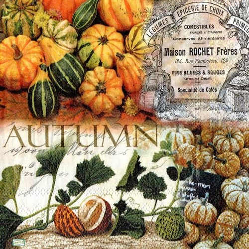 2 serviettes papier - légumes -27