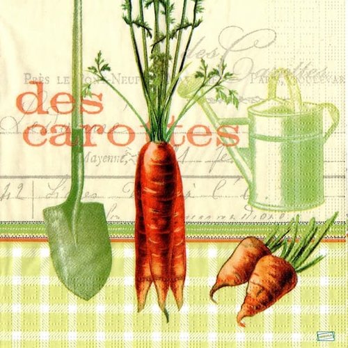 2 serviettes papier - légumes -30