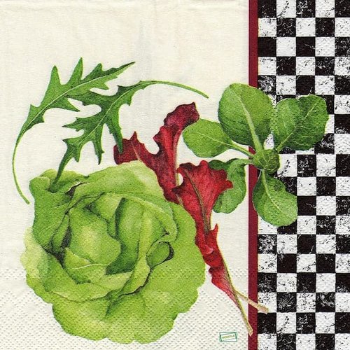 2 serviettes papier - légumes -78
