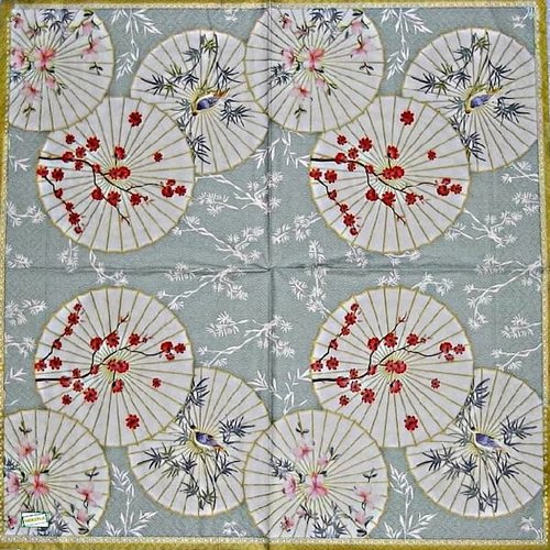 2 serviettes papier - asie -3