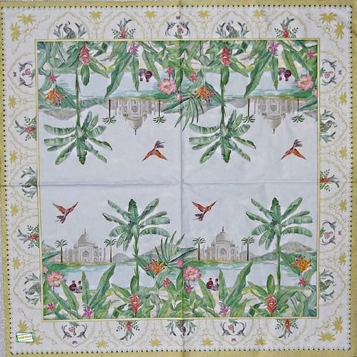 2 serviettes papier - asie -24