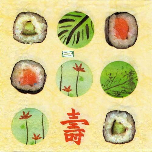 2 serviettes papier - asie -29