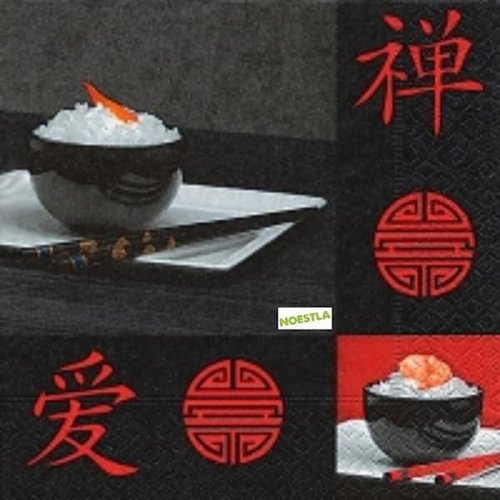 2 serviettes papier- asie -97