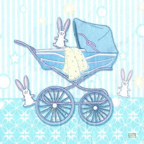 2 serviettes papier - les bébés -14