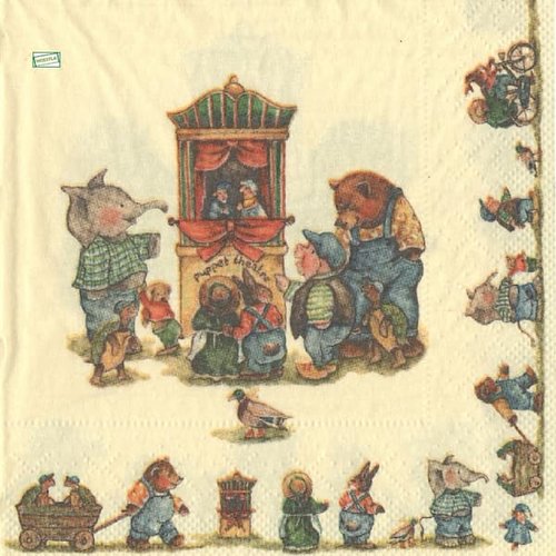 2 serviettes papier- les bébés -27
