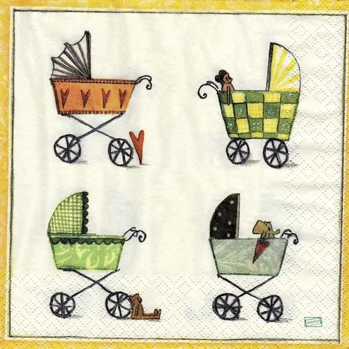 2 serviettes papier- les bébés -32