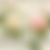 2 serviettes papier -roses pivoines-17