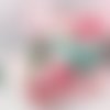 2 serviettes papier -roses pivoines-123
