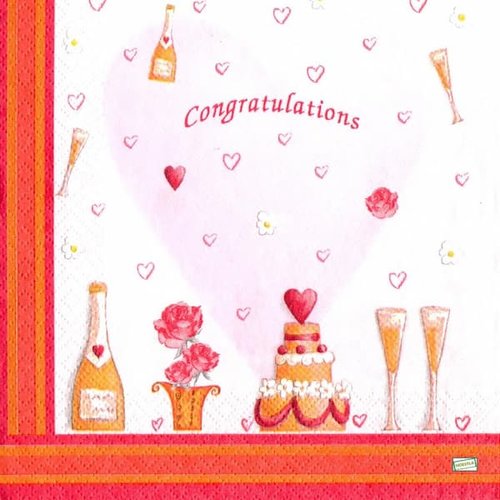 2 serviettes papier - mariage -2